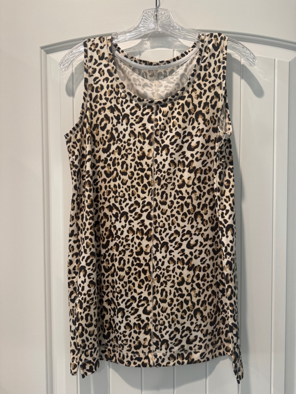 Wonderly Leopard Print Sleeveless Tank Top - Cream/Brown/Black